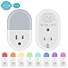 HEPAZ Led Night Light for Kids,2 Pack RGB Plug-in Night Light,Dusk-to-Dawn Sensor, Auto/On/Off Switch, Home Décor (2 Pack)