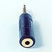 CESS 3.5mm TRRS Male Plug to 2.5mm TRRS Female Adapter, 4 Pole, Gold-Plated Connectors, Black Plastic Housing, 2 Pack