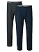 David Archy Men's 2 Pack Bamboo Long Pajamas Pants Loungewear Sleep Bottoms (L, Dark Gray+Navy Blue)