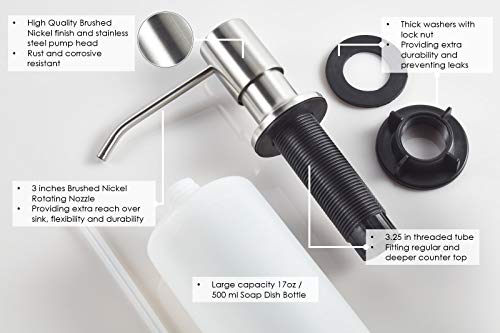 4 Dispenser+Kitchen+Brushed+Commercial+Stainless