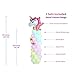 Shimmer and Confetti 2 Columns XL Sturdy Base, Poles and Unicorn Balloons Size 5 Feet Tall, 11-pound Water-Fillable Base, 2 Giant Unicorn Balloons, 90 Pastel Balloons, Stars, Pump, Glue, Ribbons