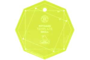 MISSOURI STAR QUILT CO. Template Octagon, 5'',Acrylic Ruler for Quilting Charm Packs and Precut Fabric Squares,Essential Supplies for Cutting Patterns and Patchwork NOT5970 Green
