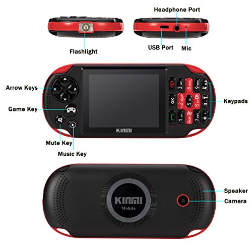 Unlocked Cell Phone Plus Game Console Built-in 29 Classic Games, Bring You Happy Childhood Memories