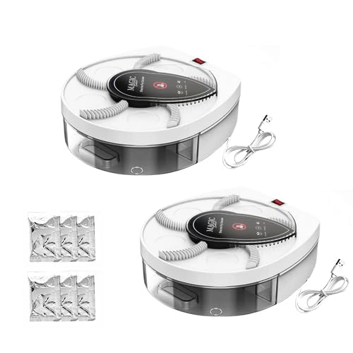 MAGIC SELECT 2x Electric Fly Catcher 360° Rotatable Fly Trap with USB Plug and Wall Mount for Home, Kitchen, Restaurant, Hotel, Bar.