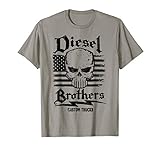 Diesel Brothers Custom Trucks Skull USA Flag Graphic T-Shirt