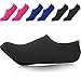Hestya Upgraded Water Skin Shoes Aerobics Shoes Sole Barefoot Shoes Aqua Socks for Beach Swim Surf Yoga Exercise (L, 1 Pair, Black)