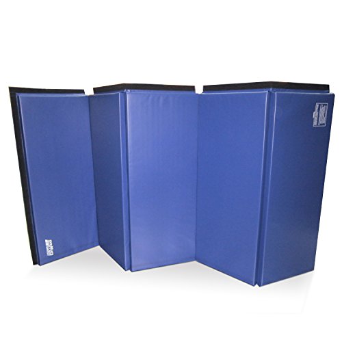 gymmatsdirect 5'x10'x2 Super Large Gymnastics Exercise Tumbling Mat, 5 Panels Folding Gym mats, Blue - Thumbnail 3