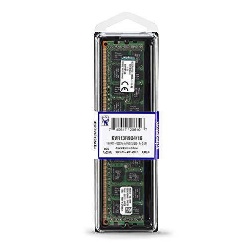 Kingston ValueRAM 16GB 1333MHz DDR3 PC3-10666 ECC Reg CL9 DIMM DR x4 Server Memory KVR13R9D4/16