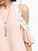 MakeMeChic Women's Cold Shoulder Casual Chiffon Summer Beach Dress Pink L