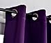 MYSKY HOME Bedroom Curtains 63 Inch Long Blackout Curtains for Living Room Dark Purple Curtains Grommet Window Curtains Privacy Protect Room Darkening Single Panel Curtains, 52 x 63 Inch, Purple
