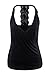 Dreamtravel Womens Latest Arrival Sleeveless Lace Shirts V Neck Cami Tank Tops, Black, Medium