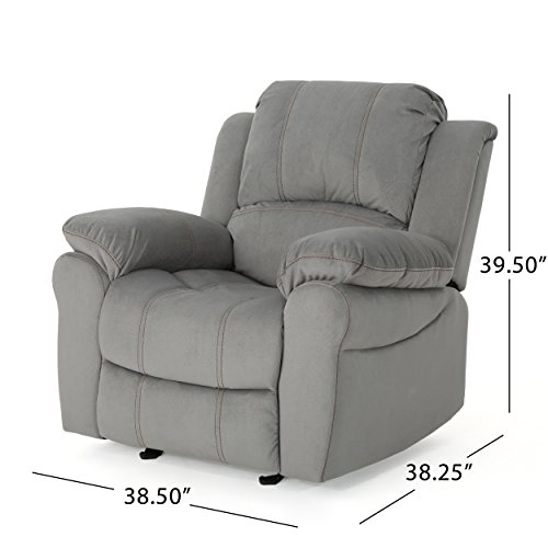 Christopher Knight Home Edwin Recliner, Grey + Black Pricepulse