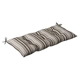 Pillow Perfect Indoor/Outdoor Getaway Stripe Black Swing/Bench Cushion