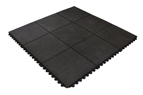 Envelor Home and Garden Puzzle Exercise Mat, Rubber Interlocking Tiles, Protective Flooring for Gym Equipment and Cushion for Workouts, Garage Tiles, Gym Floor (36 x 36, Solid Interlocking Gym Mat) - Thumbnail 3