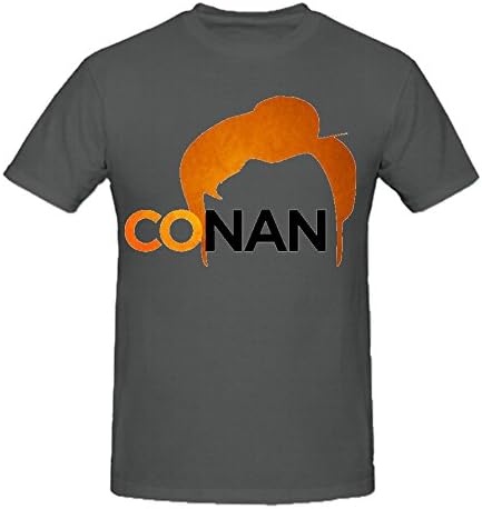 EOQXW Conan Christopher O'Brien Men Custom Round Neck T Shirt Grey