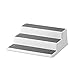 Copco 2555-0189 Non-Skid 3-Tier Spice Pantry Kitchen Cabinet Organizer, 10-Inch, White/Gray primary