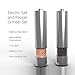 Electric Salt and Pepper Grinder Set | Battery Operated | Electronic Pepper Shakers (2) | Adjustable Coarseness Level | One Handed Use | Stainless Steel Mills | Automatic LED Light | Ma Maison Co.