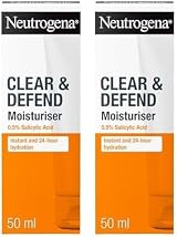 Neutrogena Clear and Defend Moisturiser 2x50ml Oil-Free Daily Face Cream view 1
