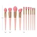 Makeup Brushes, ITME Premium Professional Makeup Brush Set,10PCS Synthetic Makeup Brushes For Foundation Blending Blush Powder Blush Concealers Eye Shadows Brushes (Pink Gold)