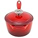Zelancio Enameled 2-Quart Cast Iron Sauce Pan, Pot with Lid. Perfect as a Bean Pot, Spaghetti Sauce Pot, Barbecue Sauce Pot, or Pasta Sauce Pot, Cayenne Red