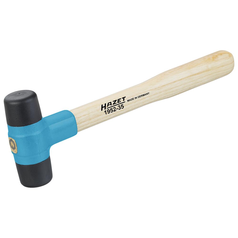 Martello in plastica HAZET 1952-28, Testa del martello 28 Ø, Con teste in Desmopan sostituibili e robusta impugnatura in frassino, Martello a faccia morbida per un'ampia gamma di applicazioni"