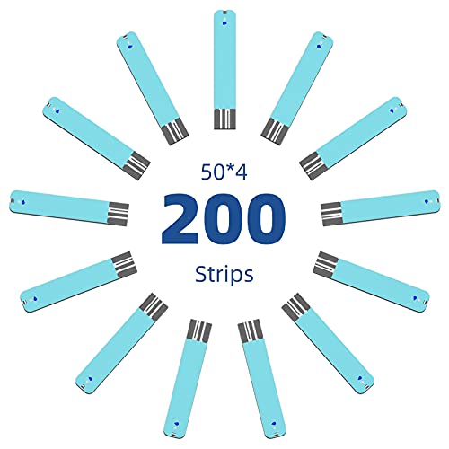 Metene TD-4116 Blood Glucose Test Strips, 200 Count, No Monitor | 200 Test Strips for Metene TD-4116 & S Meters Only, Diabetes Testing Kit Refill for Home Monitoring