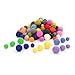 Glaciart One Felted Pom Poms, Wool Balls (240 Pcs) 4 Sizes: 1 cm, 1.5 cm, 2 cm & 2.5 cm, Handmade Felted 60 Color (Red, Pink, Blue, Yellow, Black, Pastel & More), Bulk Small Puff for Felting & Garland
