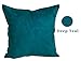 Zealax Throw Pillow Cases 18x18, 2 Pack Decorative Pillows Covers Faux Suede Cushion Covers for Farmhouse Living Room Couch, Deep Teal
