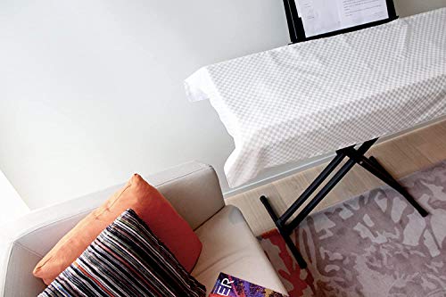 Clairevoire Keyboard & Digital Piano Dust Cover for 88 keys | Enhanced WATERPROOF inner-lining | Book-stand opening | 2020 Universal Minimalist Design | Size-L | 24.8 X 66.9 inches | Pearl White
