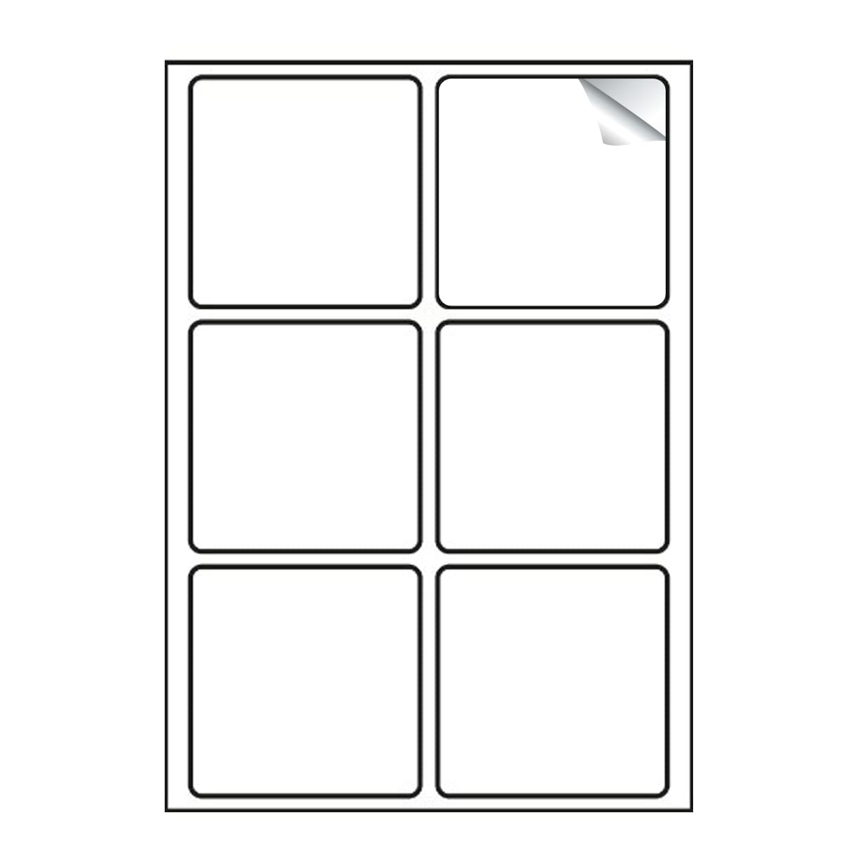 A4 Address Labels Self Adhesive Multipurpose Printer Label Compatible with Inkjet and Laser Printers A4 Sticky Sheet (6 Labels Per Sheet, 50)