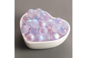 CAUAOA 20Pcs Purple Glass Marbles Luminous Glass Ball Colorful Glass Marbles Vase Filler Fish Tank Home Decor DIY Jewelry Accessories Aquarium Décor Thematic Ornaments,Decorative Marbles Glass Ball(12mm)