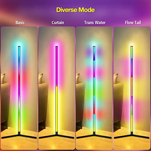 Corner Floor Lamp, 16 Millions Color Changing Led Mood Floor Light
