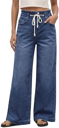 Amazon.com: AULKEEP Womens Star Print Baggy Jeans Y2K Gradient