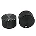 Taiss/ 2pcs Black Aluminum Rotary Electronic Control Potentiometer Knob For 6 mm Diameter Shaft, Volume Control Knob, Audio knob, Guitar Knob，Electric Guitar Knobs, 25mm dia. x 15mm height