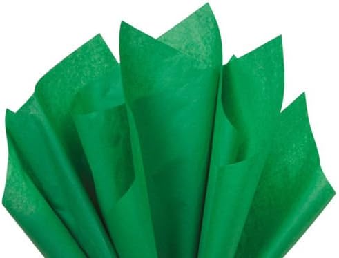 BULK Tissue Paper 15" X 20" 100 Sheet Packs GREEN Color