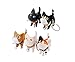 LRRH 5 Pcs Cute Kate Cat Doll Key Rings