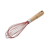 Cake Boss Wooden Tools And Gadgets 10-Inch Stainless Steel Balloon Whisk With Silicone Overmold