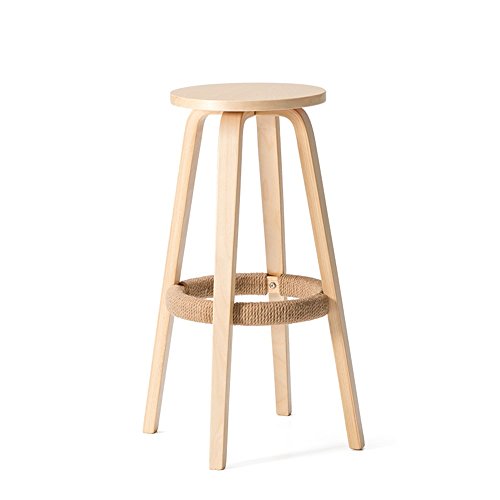 Amazon Com Yongmei High Stool Wood Seat Round Chair Bar