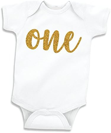 Baby Girl First Birthday Outfit Girls One Year Old Birthday Shirt Gold Glitter 12 18 Months Buy Online At Best Price In Uae Amazon Ae