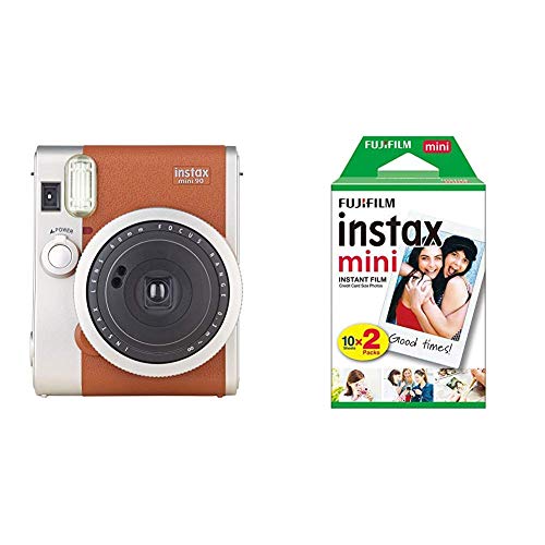 Fujifilm - Instax Mini 90 Neo Classic - Appareil Photo Instantané - Marron Clair + 2x10 Films