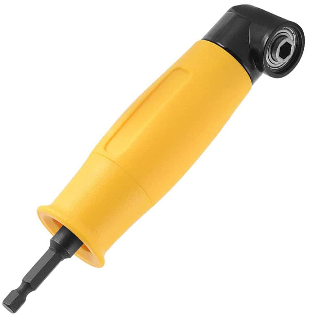 CENPEK 1/4 Inch Shank 90 Degrees Degree Right Angle Attachment Right Angle Drill Driver Screwdriver Extension Holder Adapter