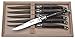 Jean Dubost Laguiole 6 Steak Knives Set, Acrylic Black