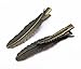 yueton 12pcs Colorful Metal Feather Prong Clips Alligator Hair Clips Barrettes Bobby Pin Bride Headwear Edge Clip Clamps