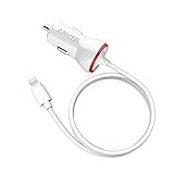 Anker 12W Car Charger with 3ft Lightning Cable PowerDrive Lightning, Apple MFi-Certified iPhone Car Charger for iPhone 6/6 Plus, iPad Air 2 and More