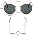 Small Round Vintage Mirror Lenses UV Protection Unisex Sunglasses by HMIAO (Silver Frame, Black) ...