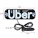 Tchrules Uber LED Sign Decor, Led Uber Sign with Suction Cups Glowing Uber Decor Accessories Uber Flashing Hook on Car Window with DC12V Car Charger Inverter