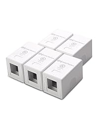 Cable Matters (5-Pack) 1-Port Keystone Jack Surface Mount Box