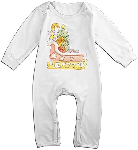Merry Christmas Baby Boys And Girls Long Sleeve Baby Jumpsuit Baby Bodysuit