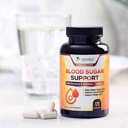 Blood Sugar Support Supplement Highest Potency Glucose Levels Control 2000mg - Natural Insulin Stabilizer - Made in USA - Best Vegan Complex w/Cinnamon, Alpha Lipoic Acid & Chromium - 120 Capsules