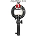 UTEBIT Bracket for Speedlight 5 Flashes Speedlight Mount Bowens S Type Flash Bracket Multi Holder Angle Adjustable Umbrella Mount for Softbox Snoot Beauty Dish Reflector